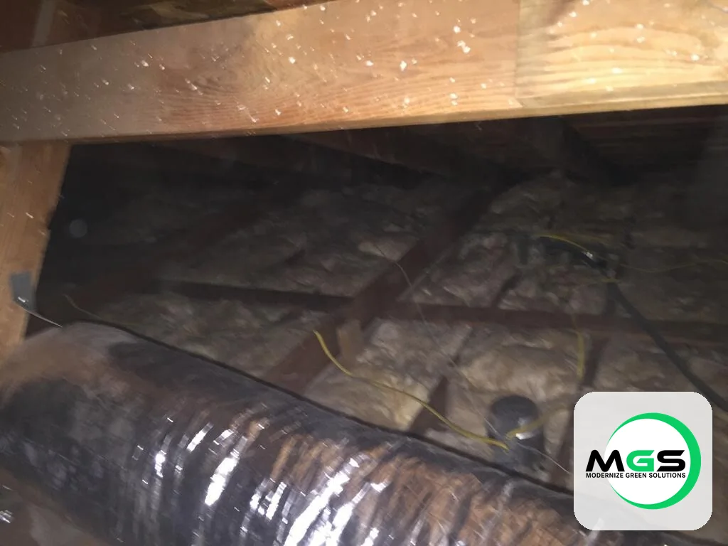 Insulated attic ductwork detail by Modernize Green Solutions