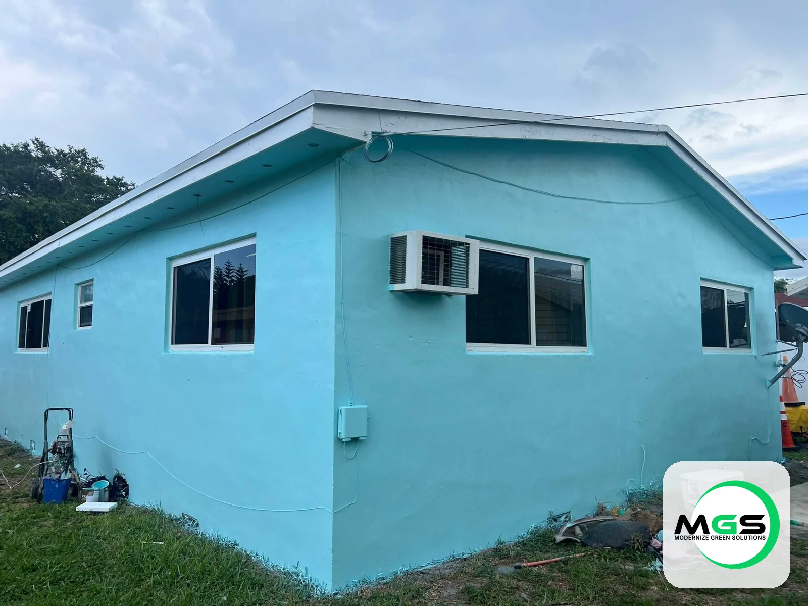 Exterior house repaint by Modernize Green Solutions