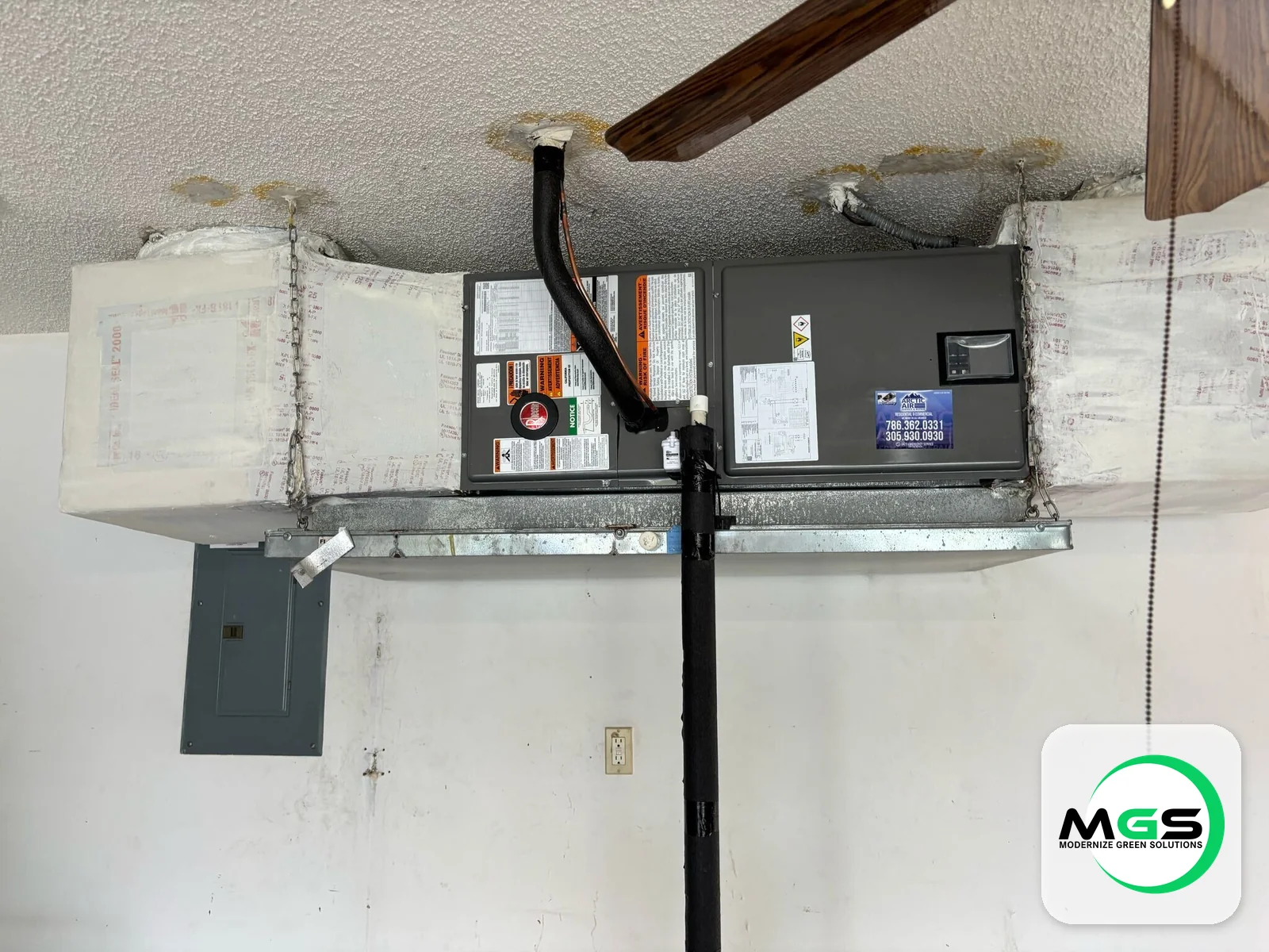 Air handler installation by Modernize Green Solutions in South Florida