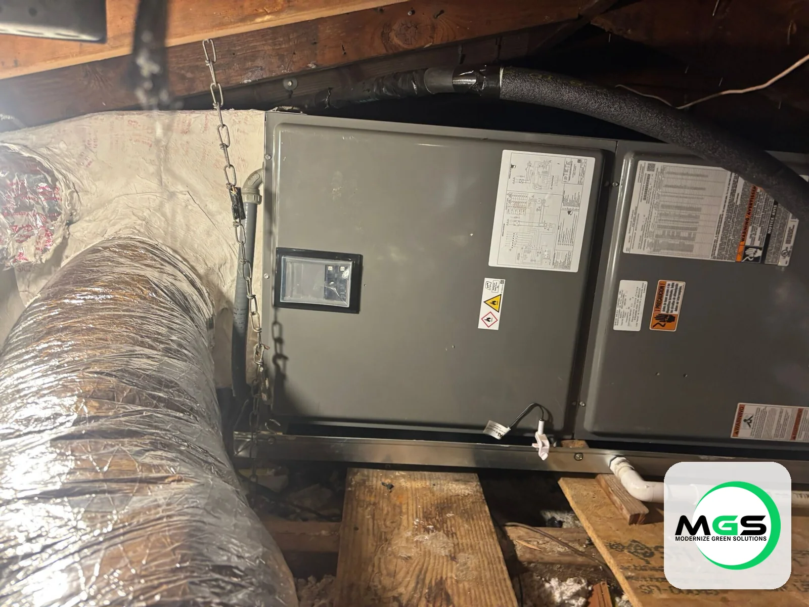 Attic air handler by Modernize Green Solutions