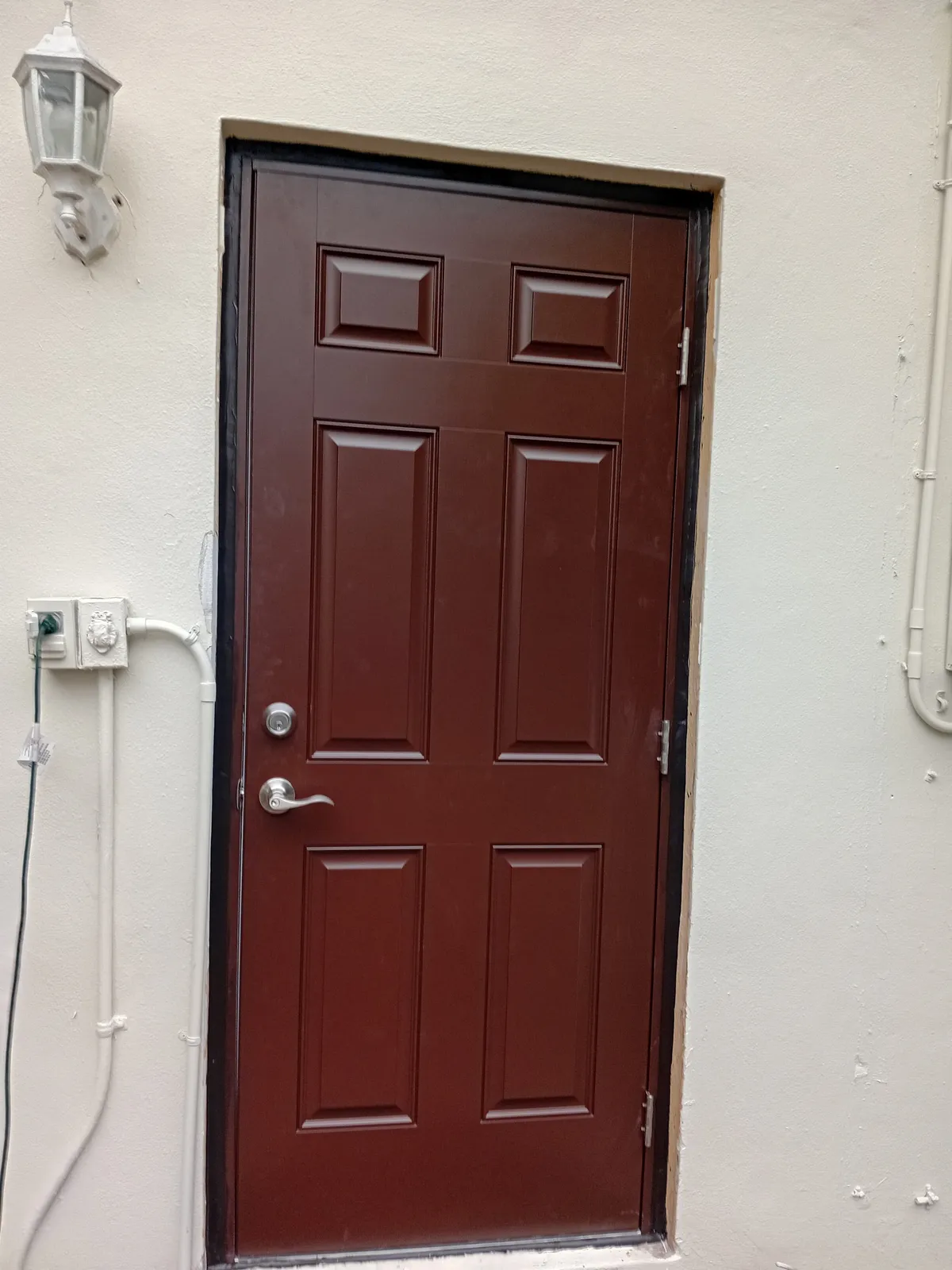 New impact-rated entry door installed by MGS on a South Florida home